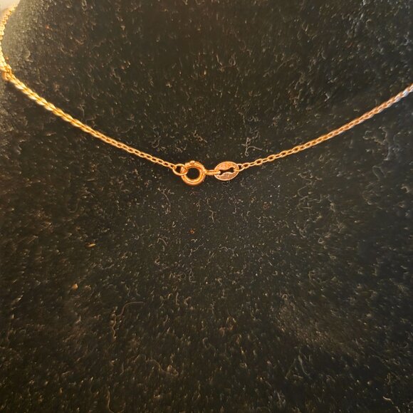 Rose Gold Pearl Dangle Necklace - Picture 6 of 6